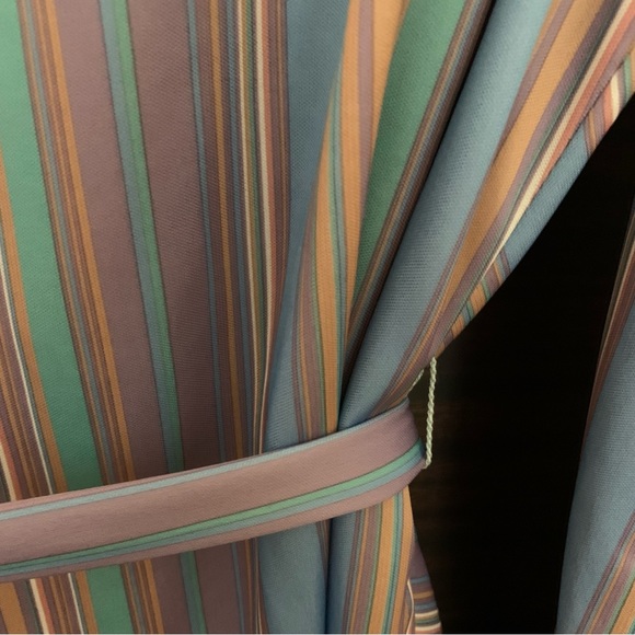 Vintage 70's Pastel Striped Women's Blouse, Size Medium - Picture 8 of 10